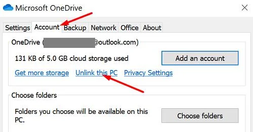 Poprawka: nie można utworzyć folderu OneDrive w wybranej lokalizacji