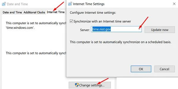 Solución: Windows 10 no se sincronizará con time.windows.com
