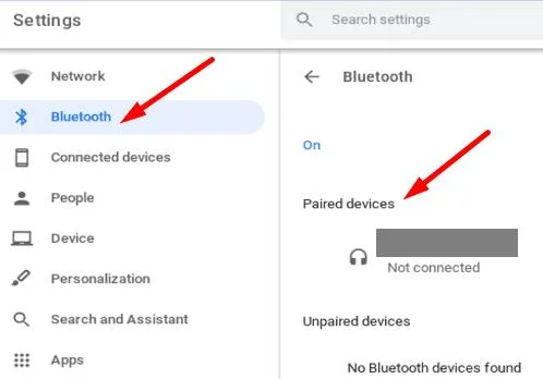 Bluetoothデバイスの確認