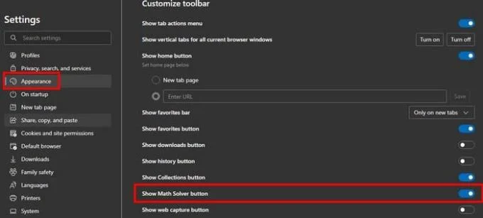 Jak wyłączyć Microsoft Edge Math Solver