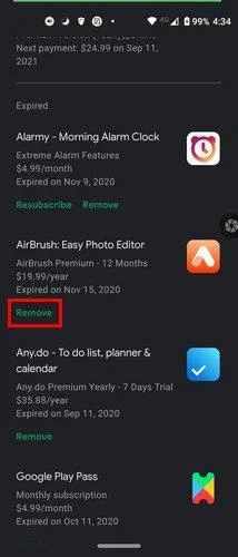 Google Play: hoe u zich opnieuw kunt abonneren op een app