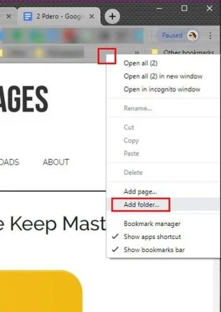 Bladwijzers beheren in Google Chrome
