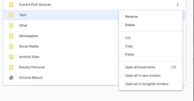 Bladwijzers beheren in Google Chrome