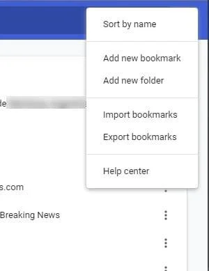 Bladwijzers beheren in Google Chrome