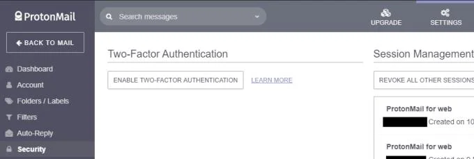 ProtonMail: Jak włączyć uwierzytelnianie dwuetapowe