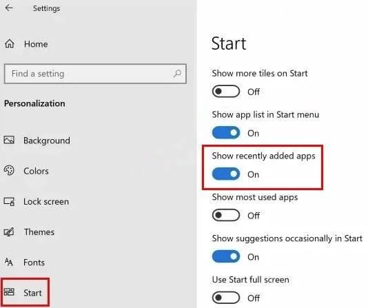 Windows 10: Jak ukryć ostatnio dodane programy w menu Start