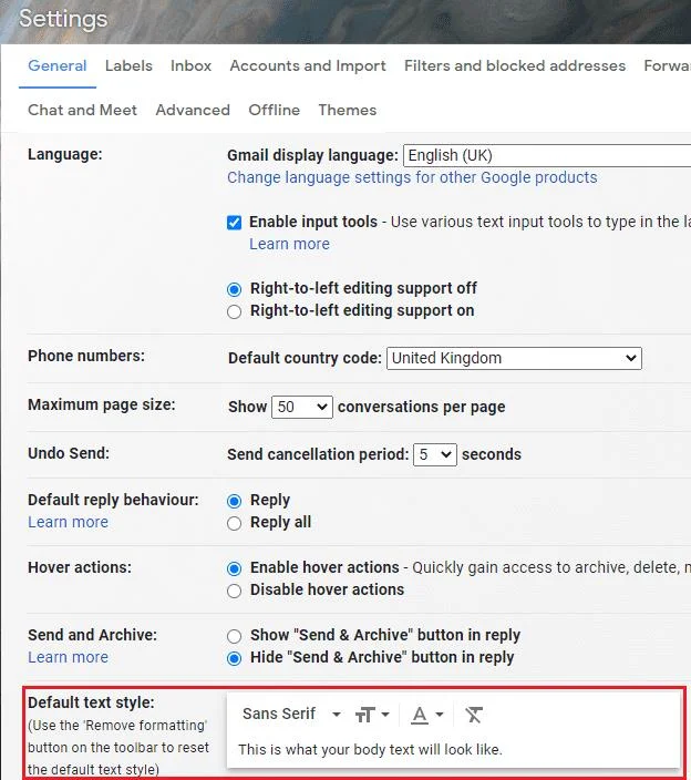 Gmail: jak zmienić domyślne formatowanie tekstu
