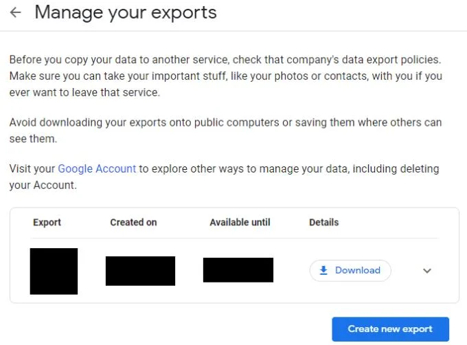 Konto Google: jak pobrać dane konta