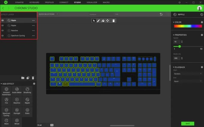 Razer Synapse 3.0：如何配置自定義鍵盤背光顏色方案