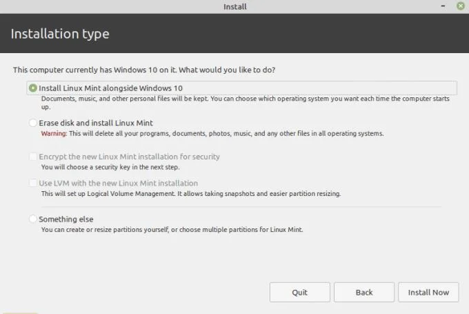 ดูอัลบูต Windows 10 และ Linux
