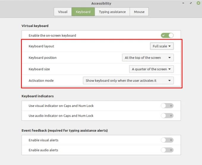 Linux Mint：如何啟用屏幕鍵盤