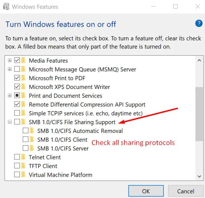 修正Windows10でネットワーク共有にアクセスできない