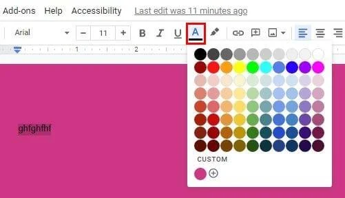 Dokumenty Google: jak zmienić kolor tekstu i strony