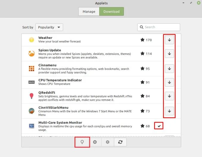Linux Mint: nieuwe applets toevoegen