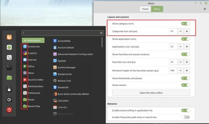 Linux Mint&nbsp;: Comment configurer l'applet de menu