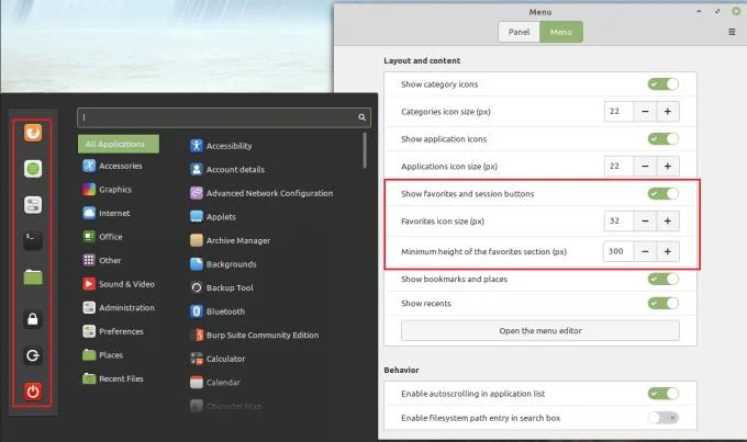 Linux Mint&nbsp;: Comment configurer l'applet de menu