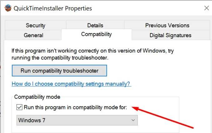 Windows 10: nie można zainstalować QuickTime