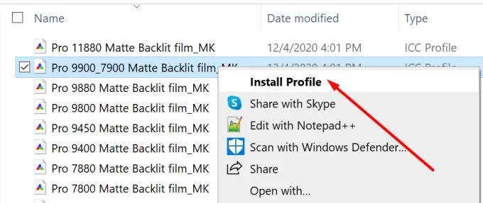 Windows 10: Cómo instalar un perfil ICC