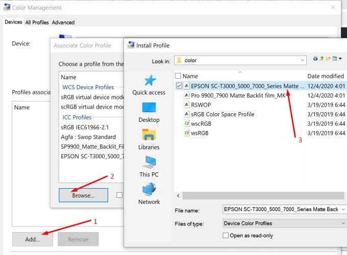 Windows 10: Cómo instalar un perfil ICC