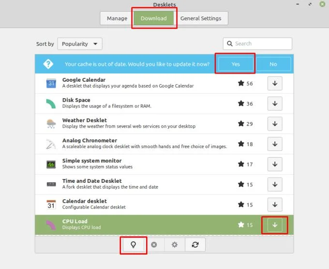Linux Mint: Nieuwe Desklets toevoegen
