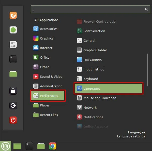 Linux Mint: de interfacetaal configureren