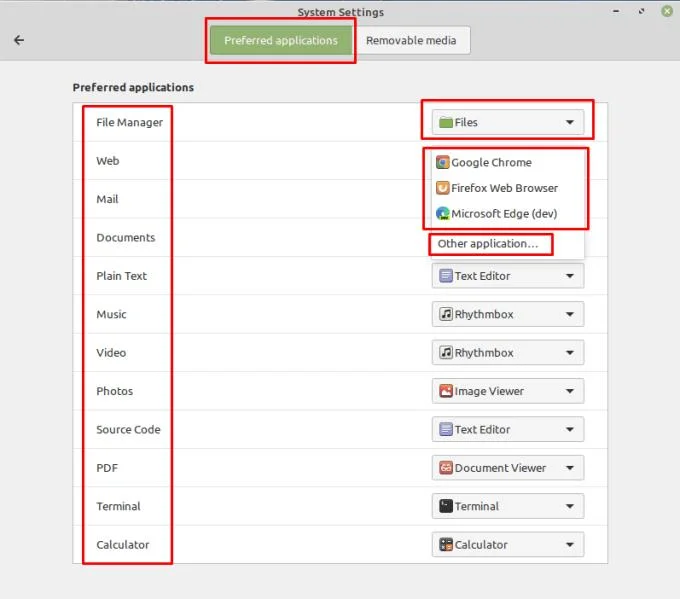 Linux Mint&nbsp;: Comment configurer les applications par défaut