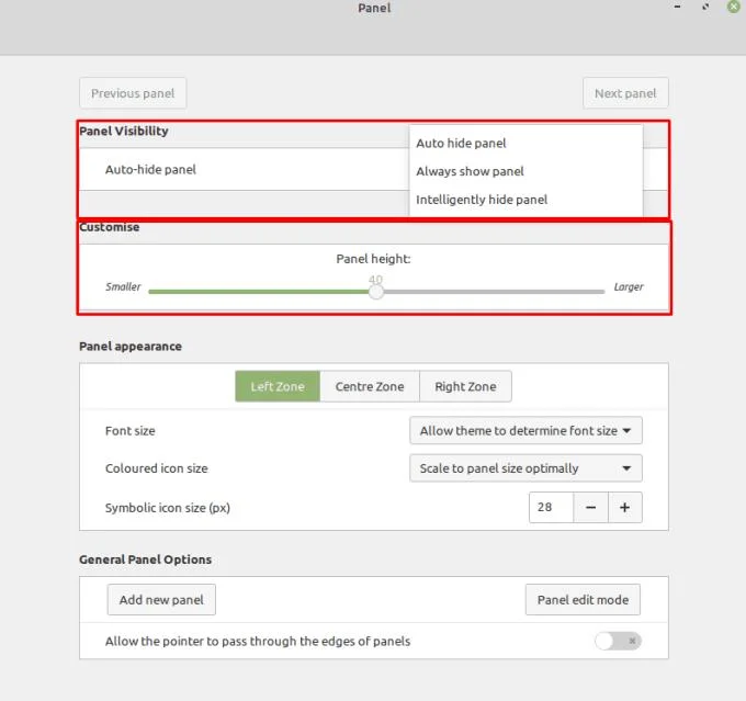 Linux Mint&nbsp;: Comment configurer le panneau inférieur
