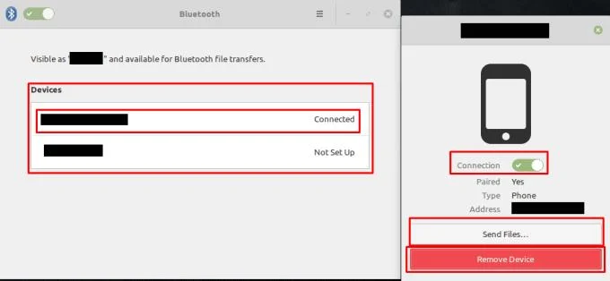 Linux Mint: Bluetooth-verbindingen beheren