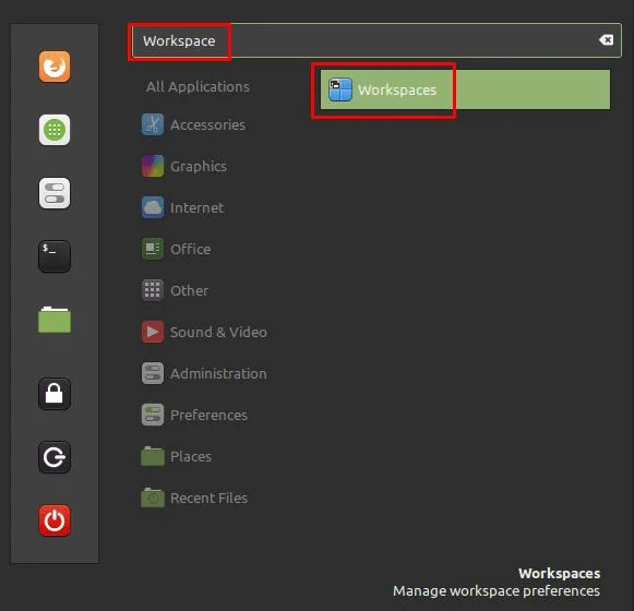 Linux Mint: werkruimten configureren