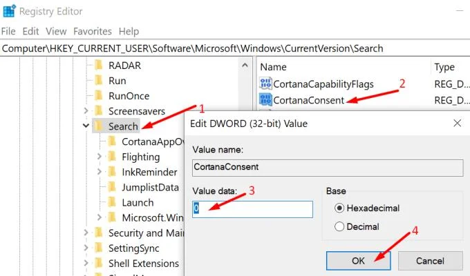 Windows 10: Cách tắt Tìm kiếm nhanh