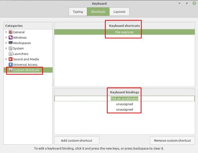 Linux Mint: nieuwe aangepaste sneltoetsen maken