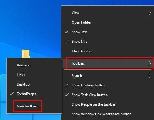 Windows 10：タスクバーに名前を付ける方法