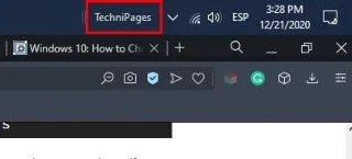 Windows 10：タスクバーに名前を付ける方法