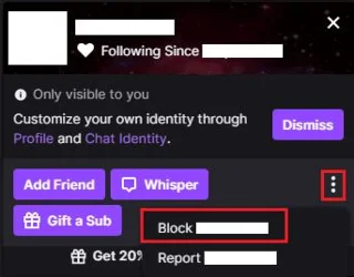Twitchブロック手順イメージ図｜2024年最新インターフェース対応