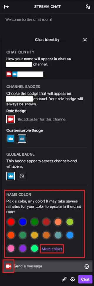 Twitchチャットの色変更方法