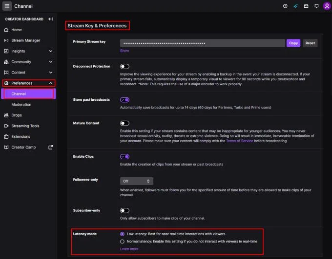 Twitch.tv: Jak wyłączyć tryb o niskim opóźnieniu?