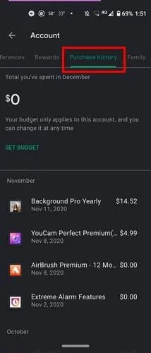 クイックヒント：GooglePlayの購入履歴を表示する方法