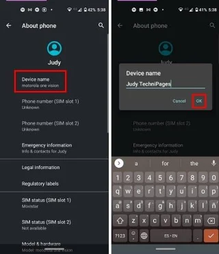Android 10: Jak zmienić nazwę urządzenia
