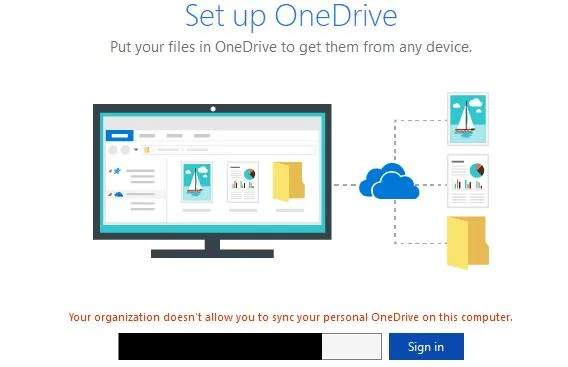 OneDrive: impede que os usuários sincronizem contas pessoais