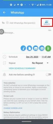 WhatsApp: jak zaprogramować wiadomości świąteczne na później?