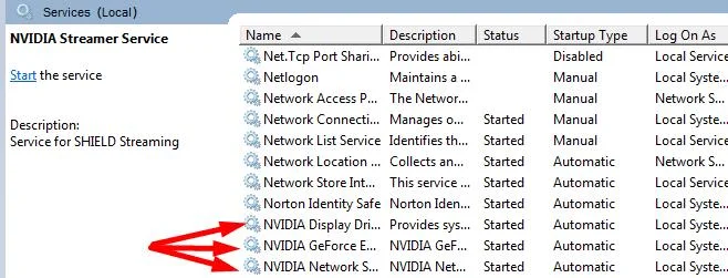 NVIDIA 서비스 확인하기