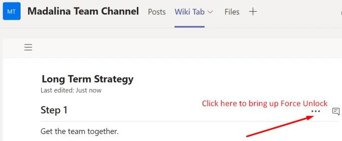 Microsoft Teams: 다른 사람이 이 섹션을 편집 중입니다.