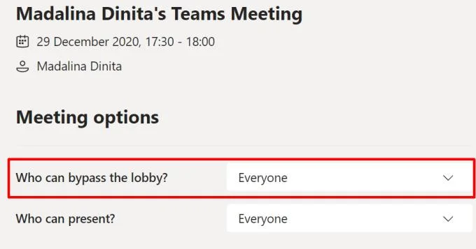 Microsoft Teamsの修正：ユーザーがロビーで立ち往生