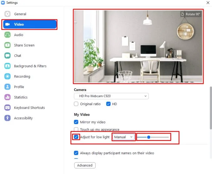 Zoom: jak zwiększyć jasność kamery internetowej