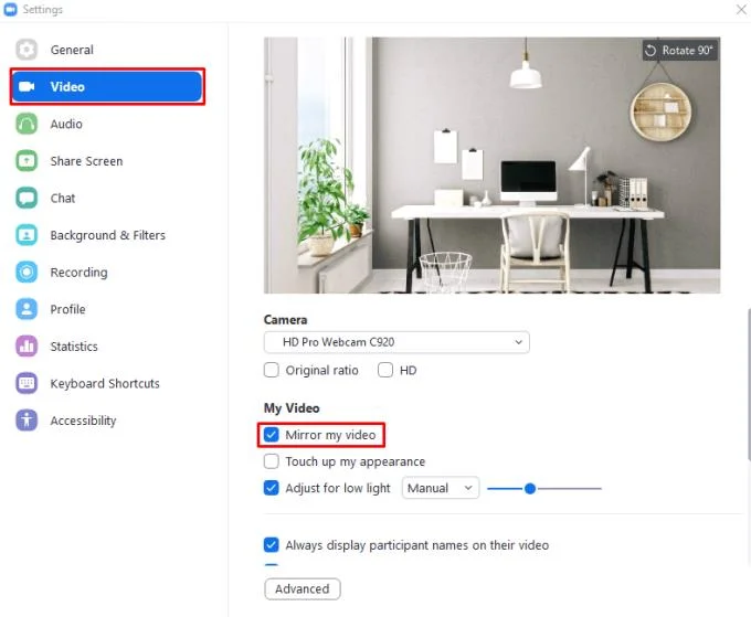Zoom: jak wykonać kopię lustrzaną kamery internetowej