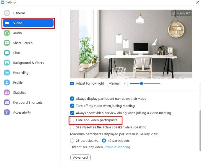 Zoom: jak ukryć uczestników połączenia, którzy nie korzystają z kamery internetowej