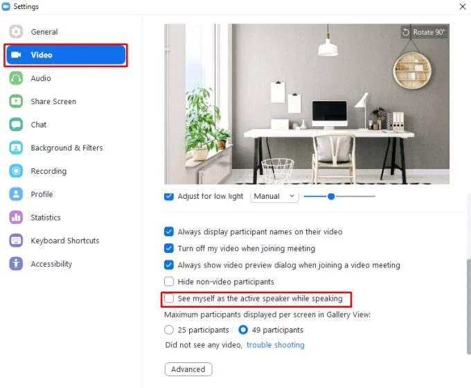 Zoom: jak zobaczyć kamerę internetową podczas rozmowy