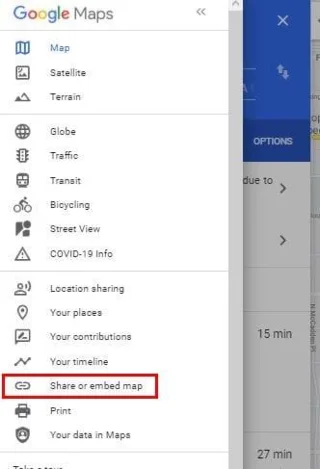 共享 Google 地圖