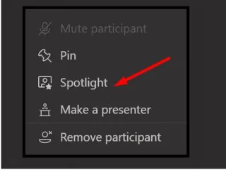 Microsoft Teams：1人に焦点を合わせる方法