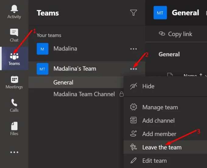 Microsoft Teams：如何退出团队